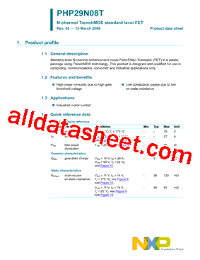 PHP29N08T,127型号图片
