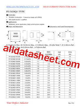 PI13038Q1-1R5M型号图片