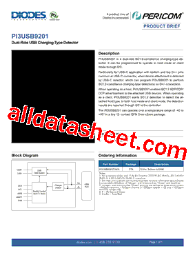 PI3USB9201型号图片
