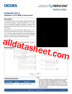 PI3WVR13612型号图片