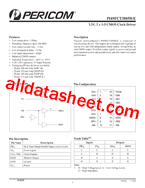 PI49FCT3805DSE型号图片