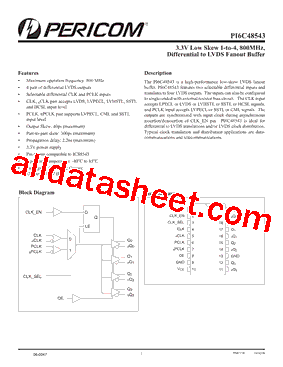 PI6C48543LE型号图片