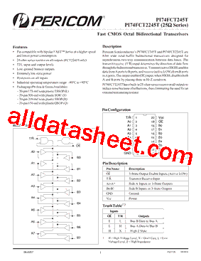 PI74FCT2245CTQ型号图片