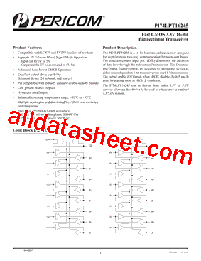 PI74LPT16245CAEX型号图片