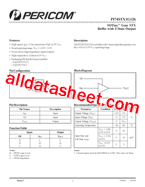 PI74STX1G126TEX型号图片
