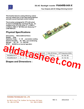 PIA04RB-041-P型号图片