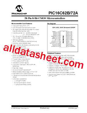 PIC16C62BT-04E/JW型号图片