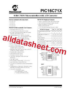 PIC16C71-20E/P型号图片