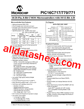 PIC16C771T型号图片