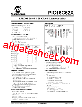 PIC16CR620A-04I/SS型号图片