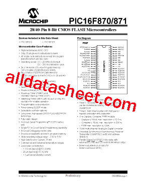 PIC16F871T-I/L型号图片