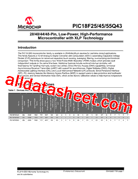 PIC18F45Q43T-I/P型号图片