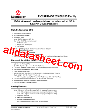 PIC24FJ64GU205T-E/PT型号图片