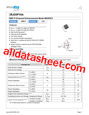 PJD5P10A型号图片