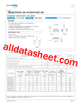PJSOT05C-05型号图片