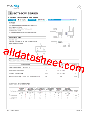 PJSOT24CW型号图片