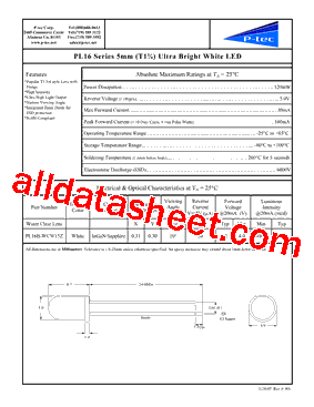 PL16B-WCW15Z型号图片