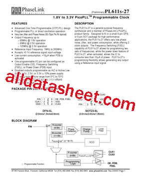 PL611S-27-XXXGC-R型号图片