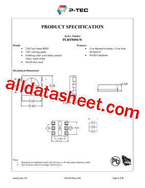 PLBT5050-W型号图片