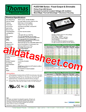 PLED75W-054-C1400-XX型号图片