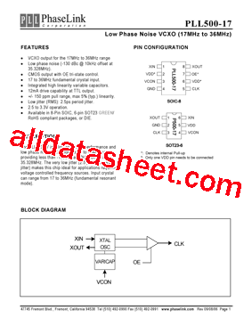 PLL500-17TCL-R型号图片
