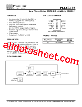 PLL602-03SC型号图片