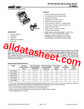 PLP75-3003G型号图片