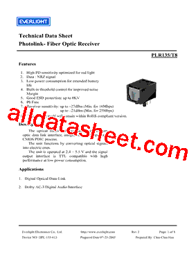 PLR135-T8型号图片