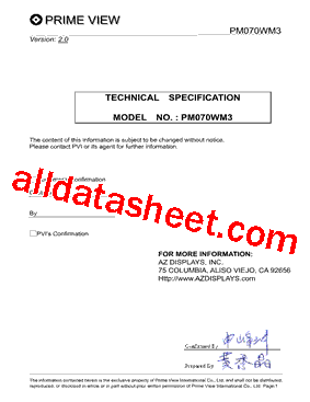PM070WM3型号图片
