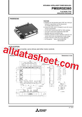 PM50RSE060型号图片