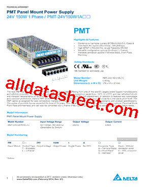 PMT-24V150W1AGA型号图片