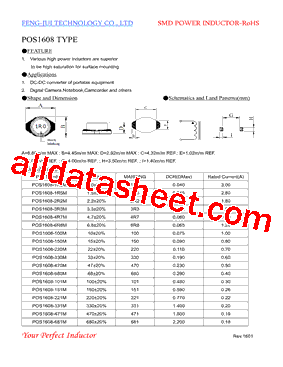 POS1608-6R8M型号图片