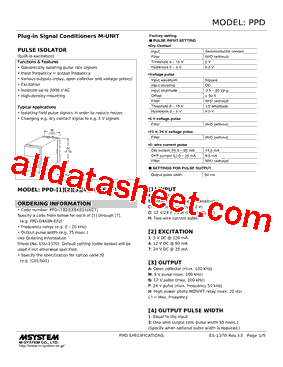 PPD-A1A1N-R型号图片