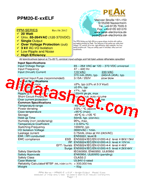 PPM20-E-12ELF型号图片