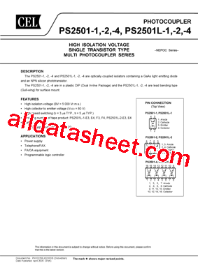 PS2501L-2型号图片