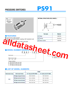 PS91-102V-P1VC型号图片