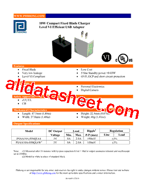 PSAA10A-050QL6A型号图片