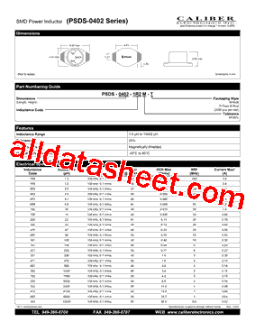 PSDS-0402-221M-T型号图片