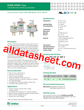 PSR071DL0500Z型号图片