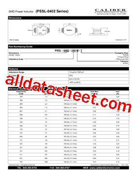 PSSL-0402-471M-T型号图片