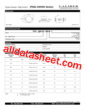 PSSL-0503HC-R56M-B型号图片