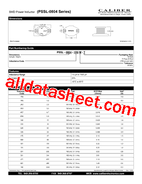 PSSL-0804-1R0M-T型号图片