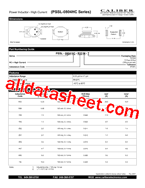 PSSL-0804HC-R33M-T型号图片