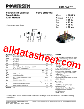 PSTG25HDT12型号图片