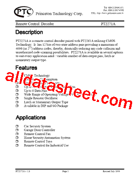 PT2271A-M4S型号图片