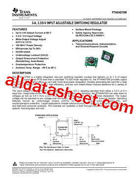 PTH04070WAS型号图片