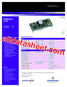 PTH05010WAST型号图片