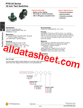 PTS125SM43型号图片