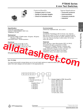 PTS645TL85型号图片