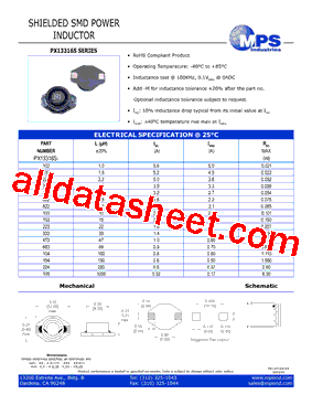 PX13316S-102型号图片